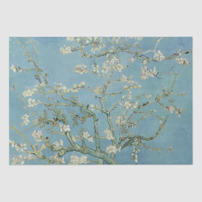 Papel De Seda Almond Blossoms por Vincent Van Gogh (Frente )