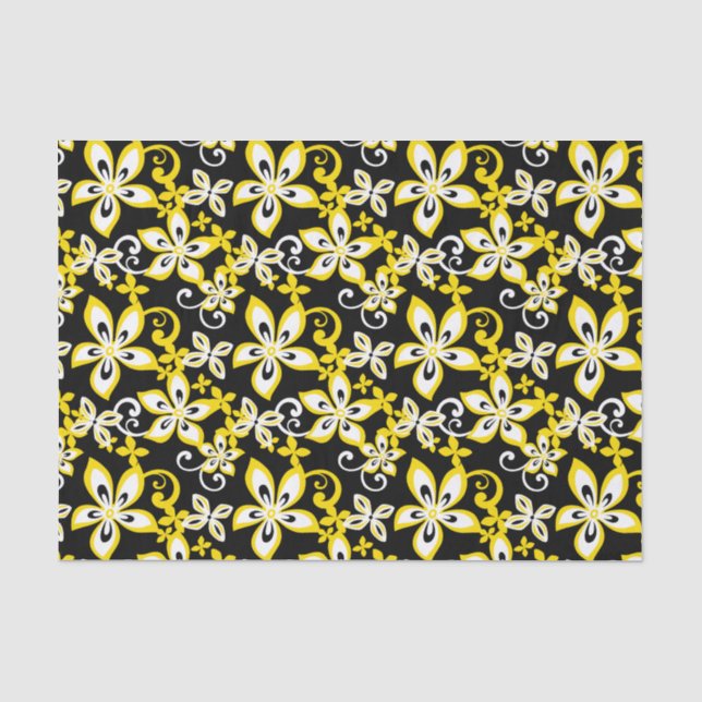 PAPEL DE SEDA ALOHA HAWAII (PRETO/AMARELO) (Frente )