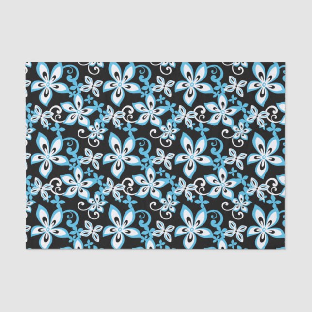 PAPEL DE SEDA ALOHA HAWAII (PRETO/AZUL) (Frente )