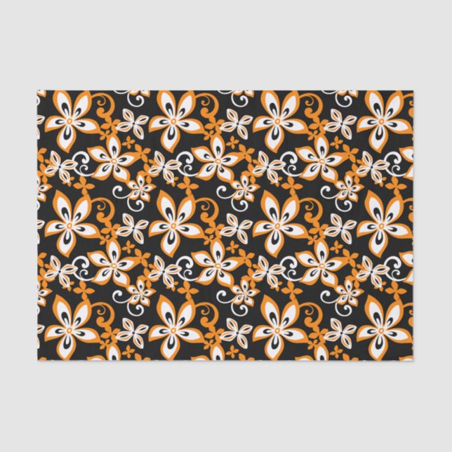 PAPEL DE SEDA ALOHA HAWAII (PRETO/LARANJA) (Frente )