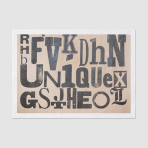 Papel De Seda Alphabet Letters "Único"