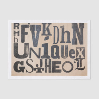 Papel De Seda Alphabet Letters "Único"