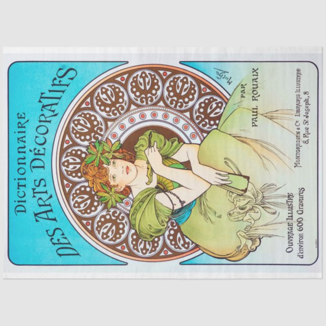 Papel De Seda Alphonse Mucha (Frente )