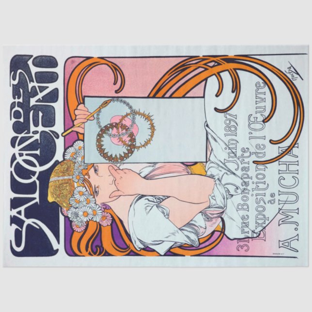 Papel De Seda Alphonse Mucha (Frente )