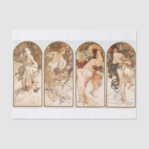 Papel De Seda Alphonse Mucha   As estações - 1897