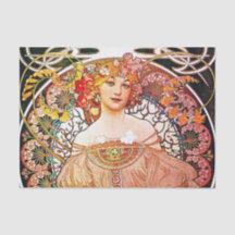 Alphonse Mucha DaydredreFloral Vintage Art Nouveau
