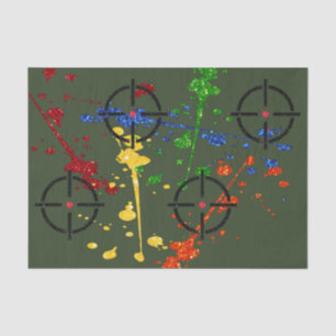 Papel De Seda Alvos do Partido Paintball Glitter