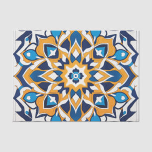Papel De Seda Amantes do padrão do azulejo árabe