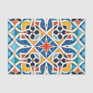 Papel De Seda Amantes do padrão do azulejo árabe