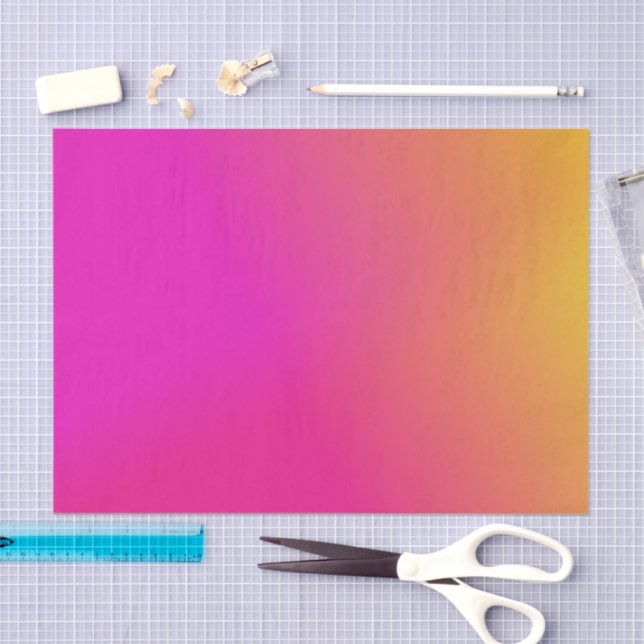 Papel De Seda Amarelo alaranjado cor-de-rosa Ombre (Arte )