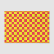 Amarelo Checkered e vermelho