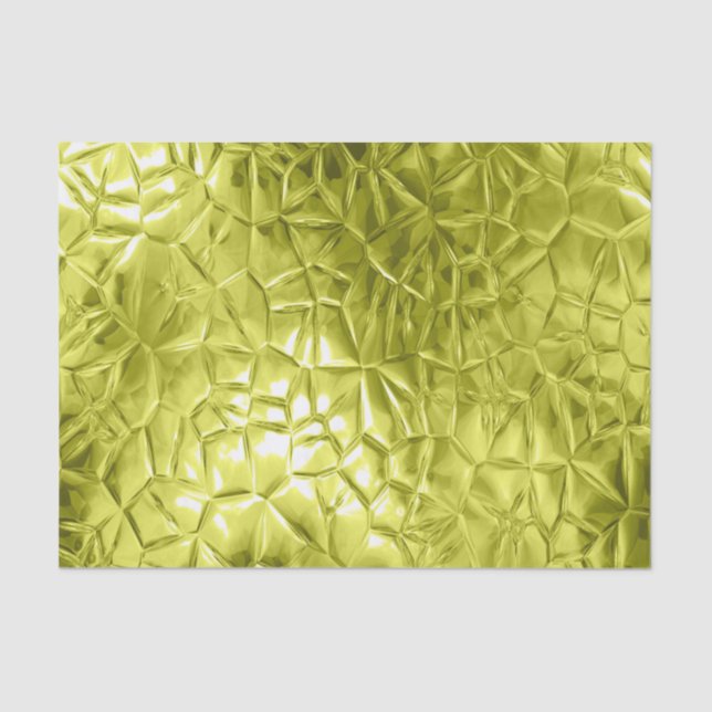 Papel De Seda amarelo, metálico,ouro,moderno,moderno,elegante,ch (Frente )