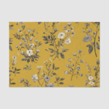 Amarelo Rústico Botânico Ousado Vintage Boho Flora