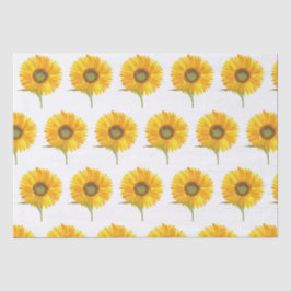 Papel De Seda Amarelo sunfloral aquarela Verão Russo