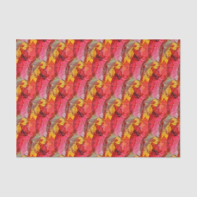 Papel De Seda Amarelo vermelho da arte da aguarela (Frente )