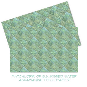 Papel De Seda Amarine Seafoam Aqua Water Patwork
