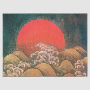 Papel De Seda AMATERASU, SUN GODDESE Vermelho Negro Castanho