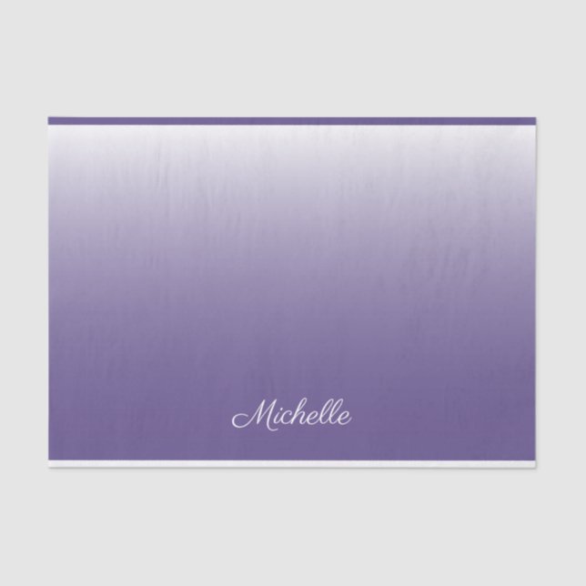 Papel De Seda Ambre ultra violeta personalizada de gradiente (Frente )
