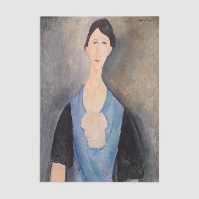 Papel De Seda Amedeo Modigliani - Jovem Mulher de Azul (Criador carregado)
