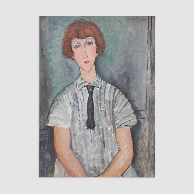 Papel De Seda Amedeo Modigliani - Menina em uma Blusa Strike (Criador carregado)