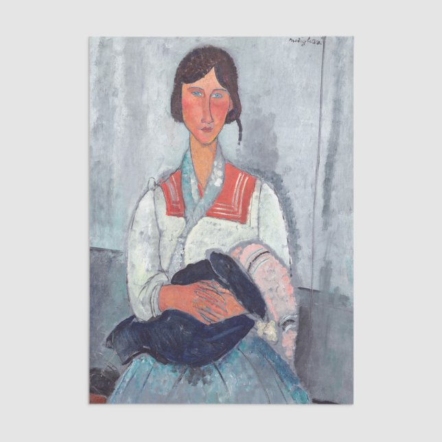 Papel De Seda Amedeo Modigliani - Mulher cigana com bebê (Criador carregado)