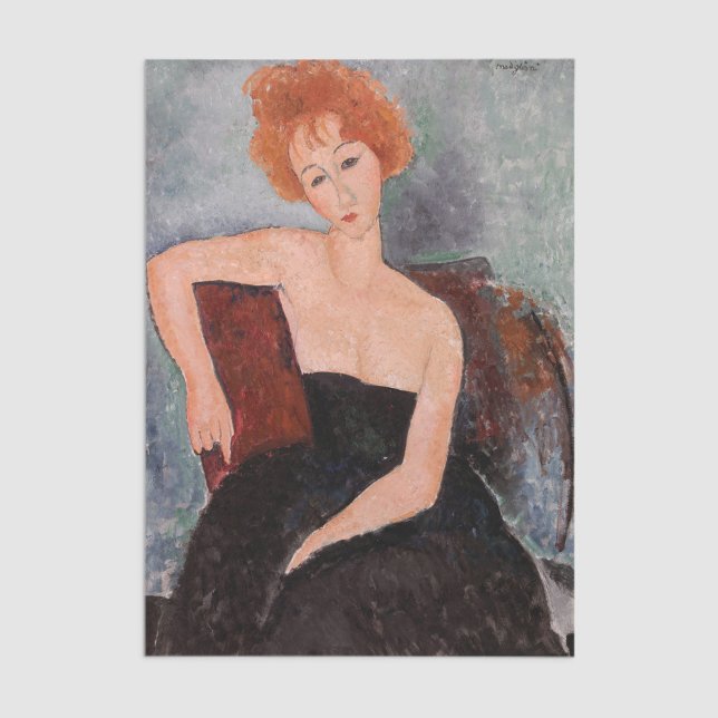 Papel De Seda Amedeo Modigliani - Vestido da Noite Ruiva (Criador carregado)