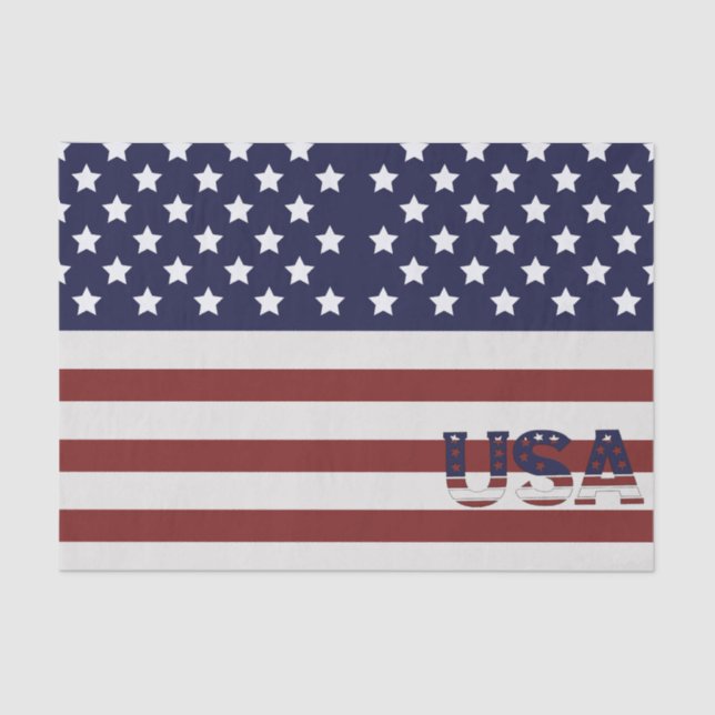 Papel De Seda American Flag American USA Pattern (Frente )