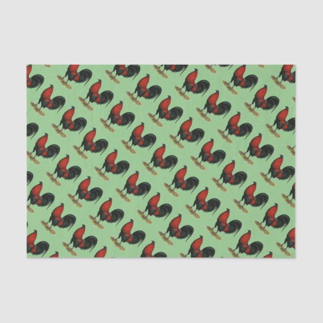Papel De Seda American Game BB Black Red Rooster (Frente )