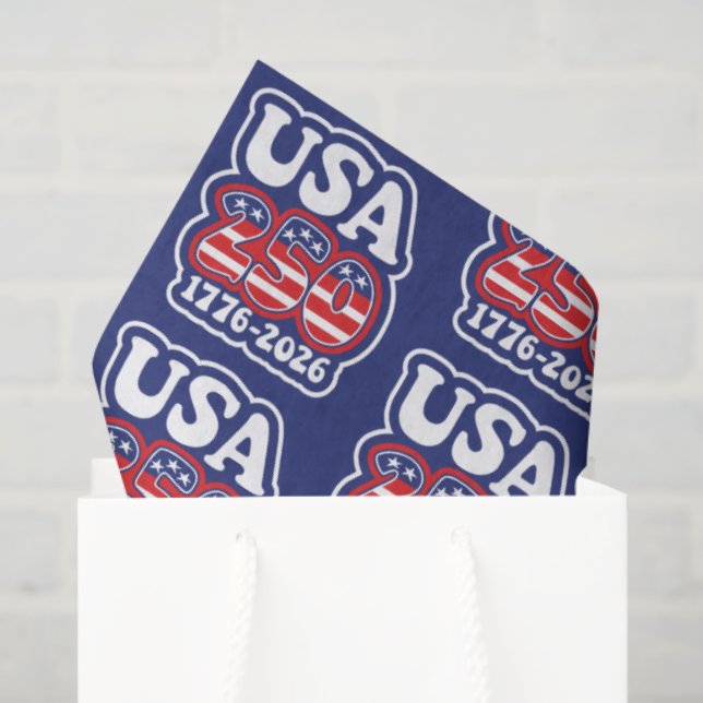 Papel De Seda America's 250th Birthday - Groovy USA 250 (Sacola de presentes)