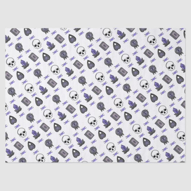 Papel De Seda Ametist Witch Gothic Triple Moon Patterno (Frente )