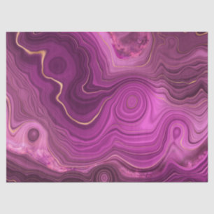 Papel De Seda Ametista Roxo E Agato De Abstrato Dourado