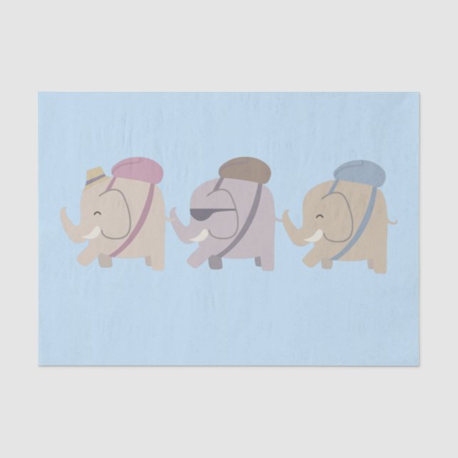 Papel De Seda amigos elefantes (Frente )
