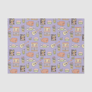 Papel De Seda AMIGOS™ | Padrão de Ícone Roxo