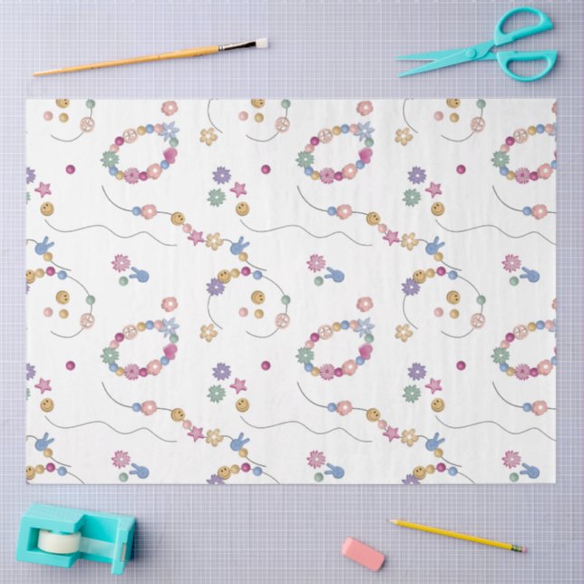 Papel De Seda Amizade Bracelet Girl Padrão de Joia (Arte )