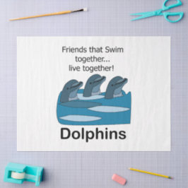 Papel De Seda Amizade dos Golfinhos