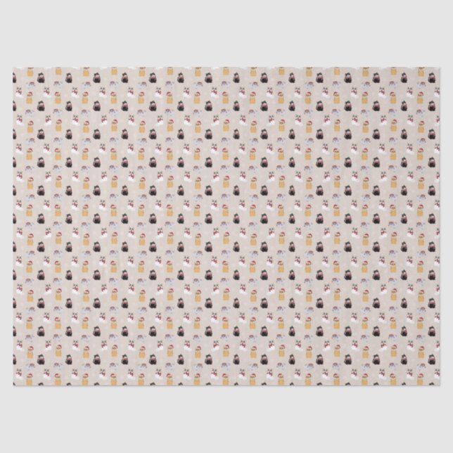 Papel De Seda Amo meus gatos (Frente )