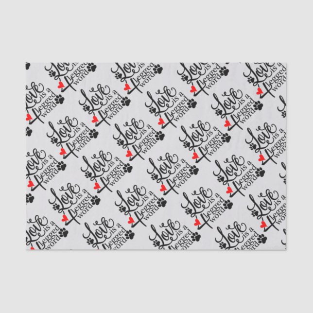 Papel De Seda Amor com 4 pés (Frente )