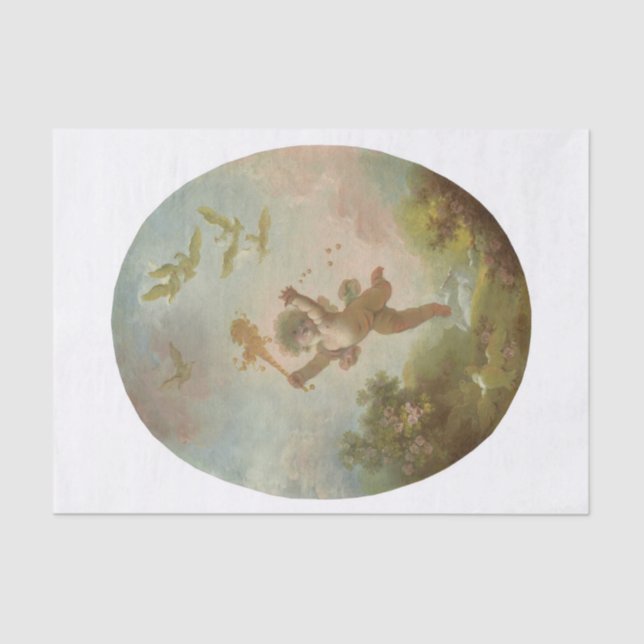 Papel De Seda Amor como Loucura de Jean-Honore Fragonard (Frente )
