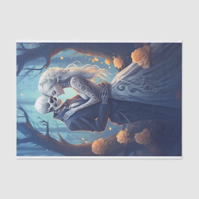 Papel De Seda Amor Eterno, Almas Inseparáveis, Amantes Góticos (Frente )