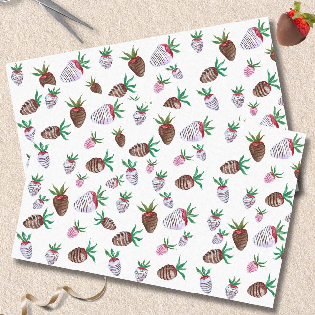 Papel De Seda Amoras cobertas de chocolate (Criador carregado)