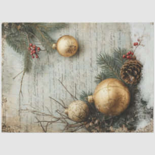 Papel De Seda Amoreira de ouro de Natal