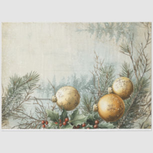 Papel De Seda Amoreira de ouro de Natal