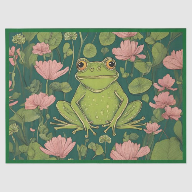 Papel De Seda Amuleto de Sapo Caprichoso (Frente )