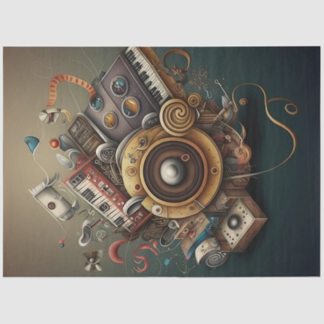 Papel De Seda Anatomia do Music Series Design 1 (Frente )