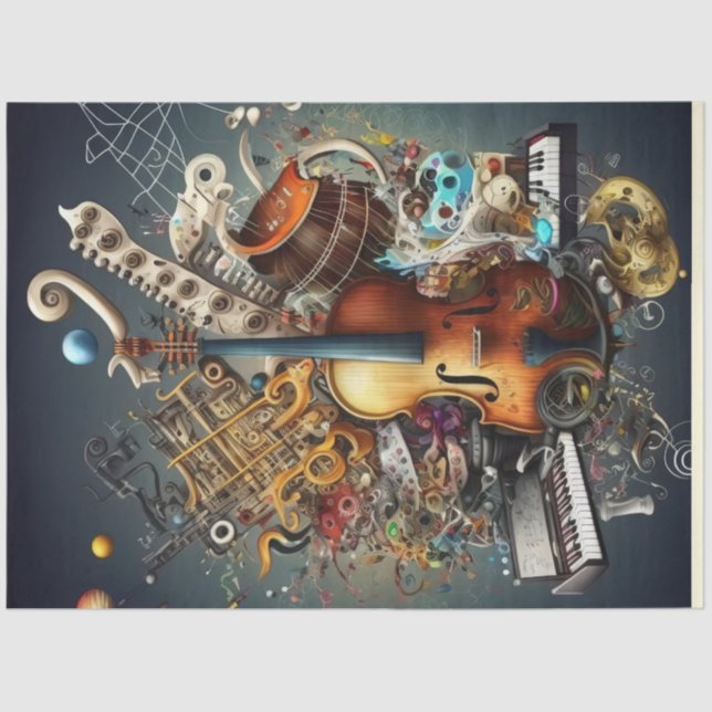 Papel De Seda Anatomia do Music Series Design 10 (Frente )