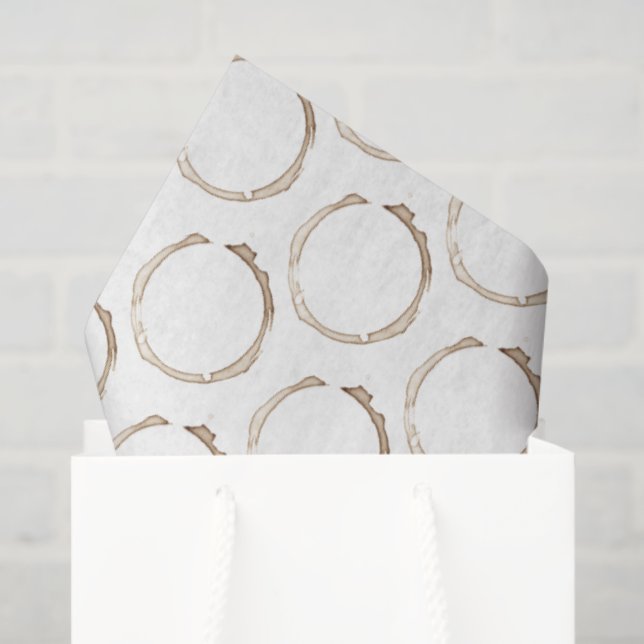 Papel De Seda Anéis de CAFÉ Brancos Brancos Brancos (Sacola de presentes)