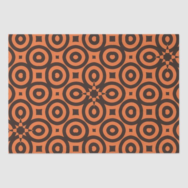 Papel De Seda Anéis de Groovy de Retro (Frente )