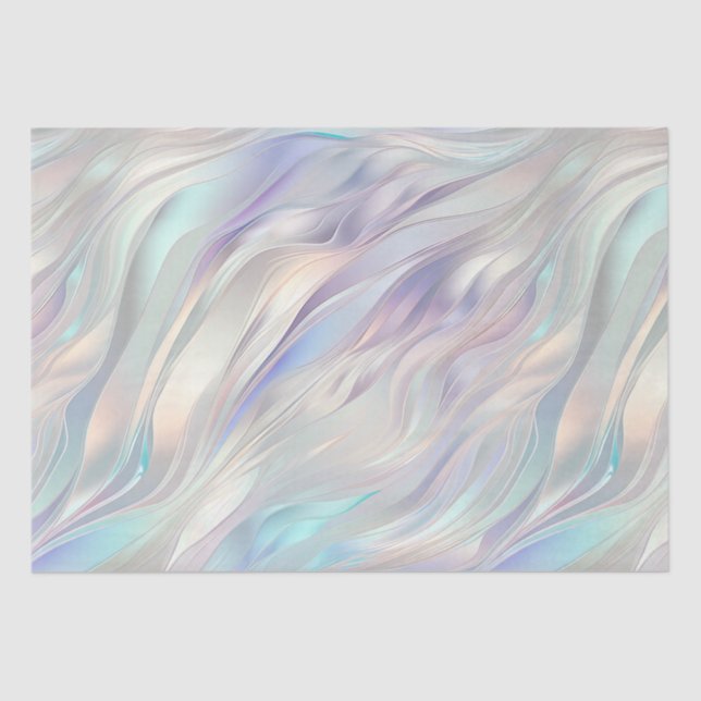 Papel De Seda Anel Pearl Aqua (Frente )
