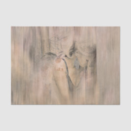 Papel De Seda Angel Elegant Boho Floral Antiquado Sepia Eteal