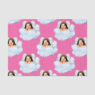 Papel De Seda Angel in the Clouds 5-Pink-TISSUE WRAPPING PAPER